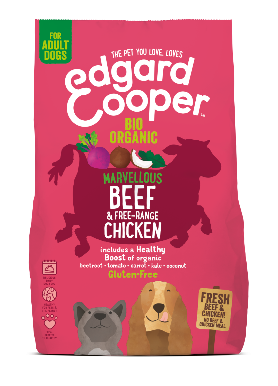 Edgard & Cooper hondenvoer Adult biorund en -kip 700 gr
